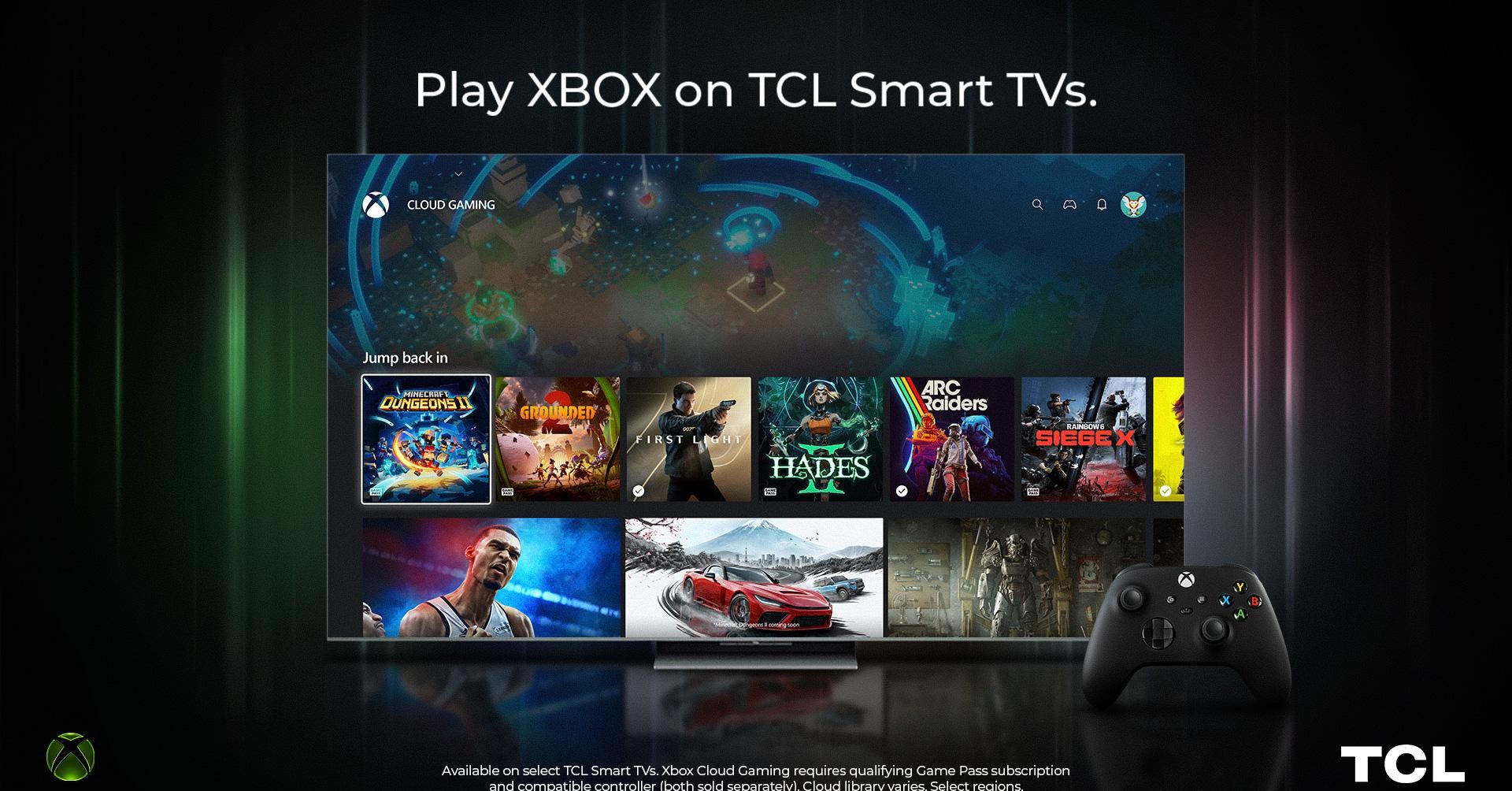 Xbox-appen kommer till utvalda TCL-smart-tv-apparater