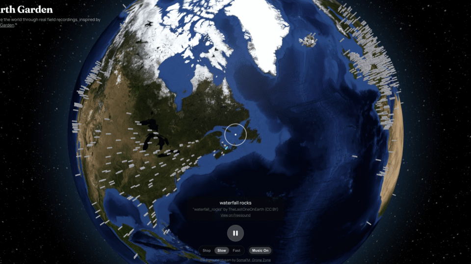 Explore the globe through real field recordings