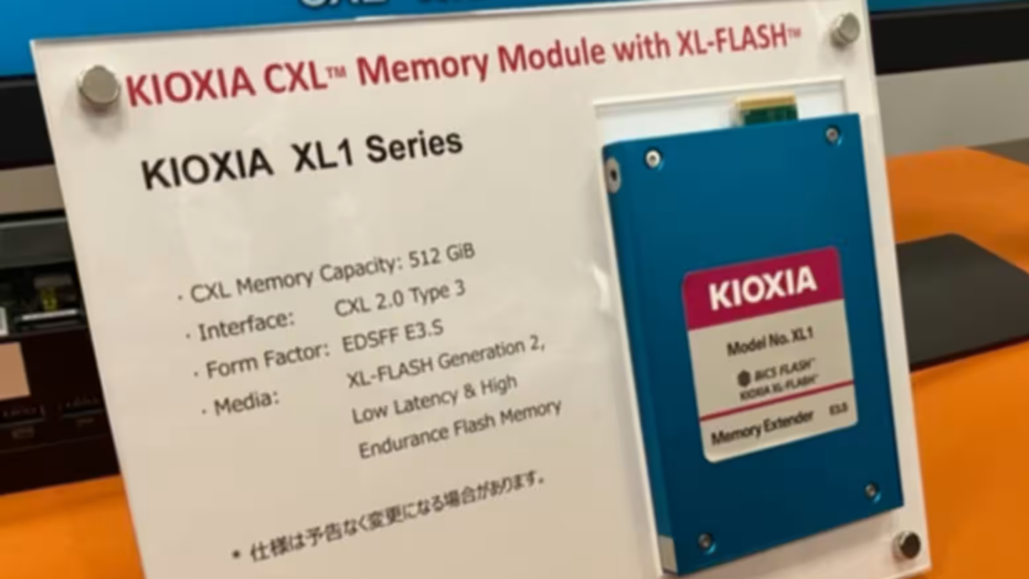 Kioxia develops flash and CXL products to reduce AI data center reliance on DRAM