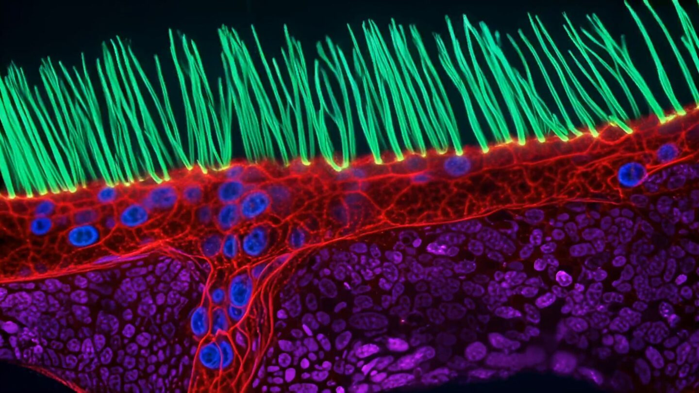 Nikon competition winner captures airway cilia at 100x magnification