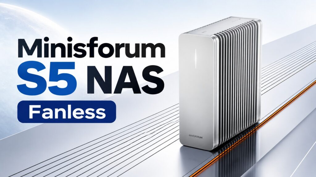 Minisforum S5 NAS Offers Up to 40TB With Fanless Cooling