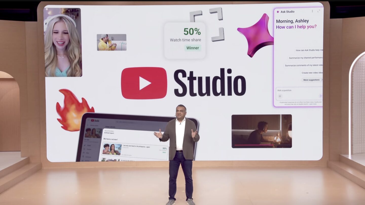YouTube adds AI tools for creators in Studio