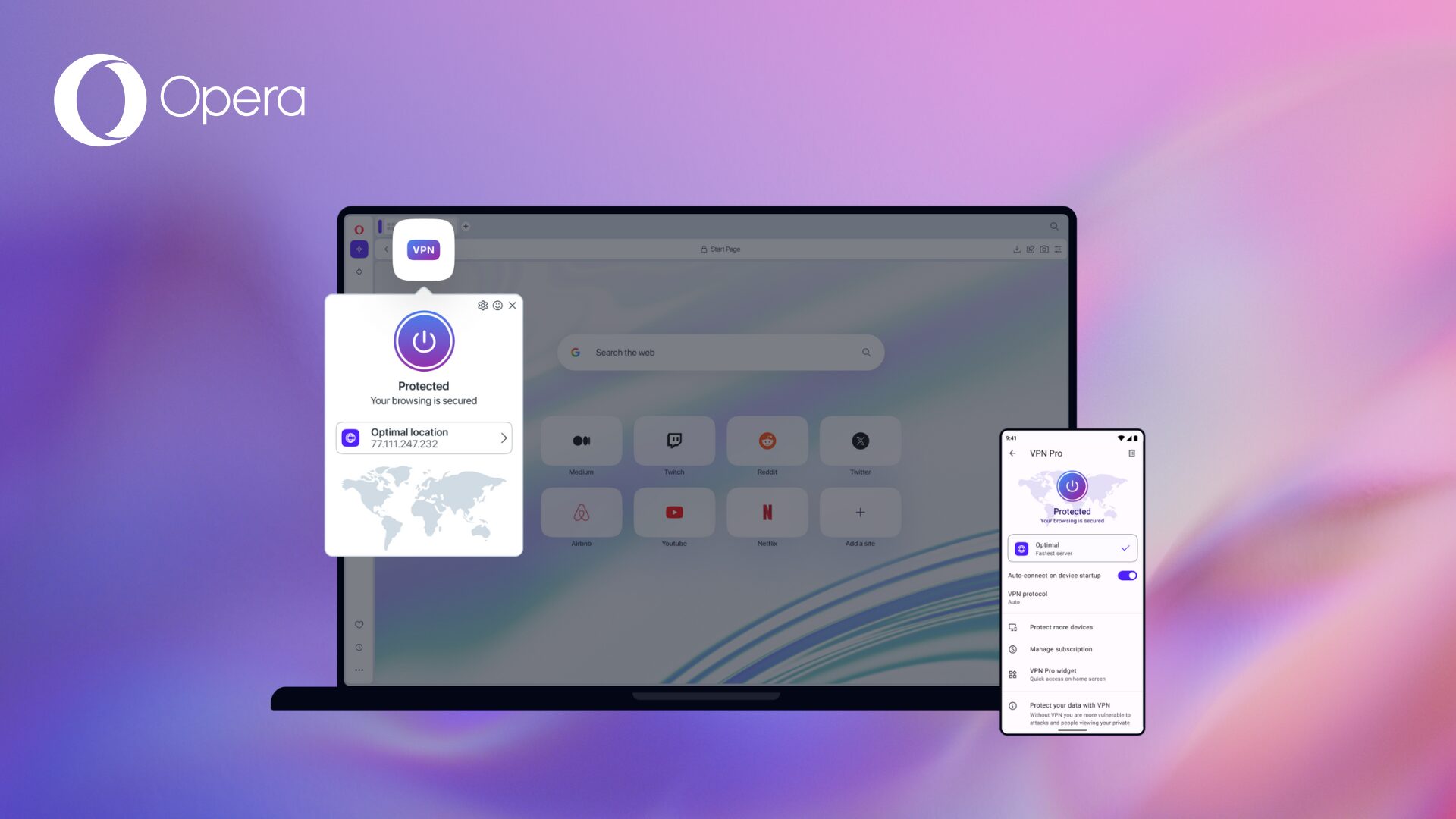 Opera adds automatic VPN for public Wi-Fi