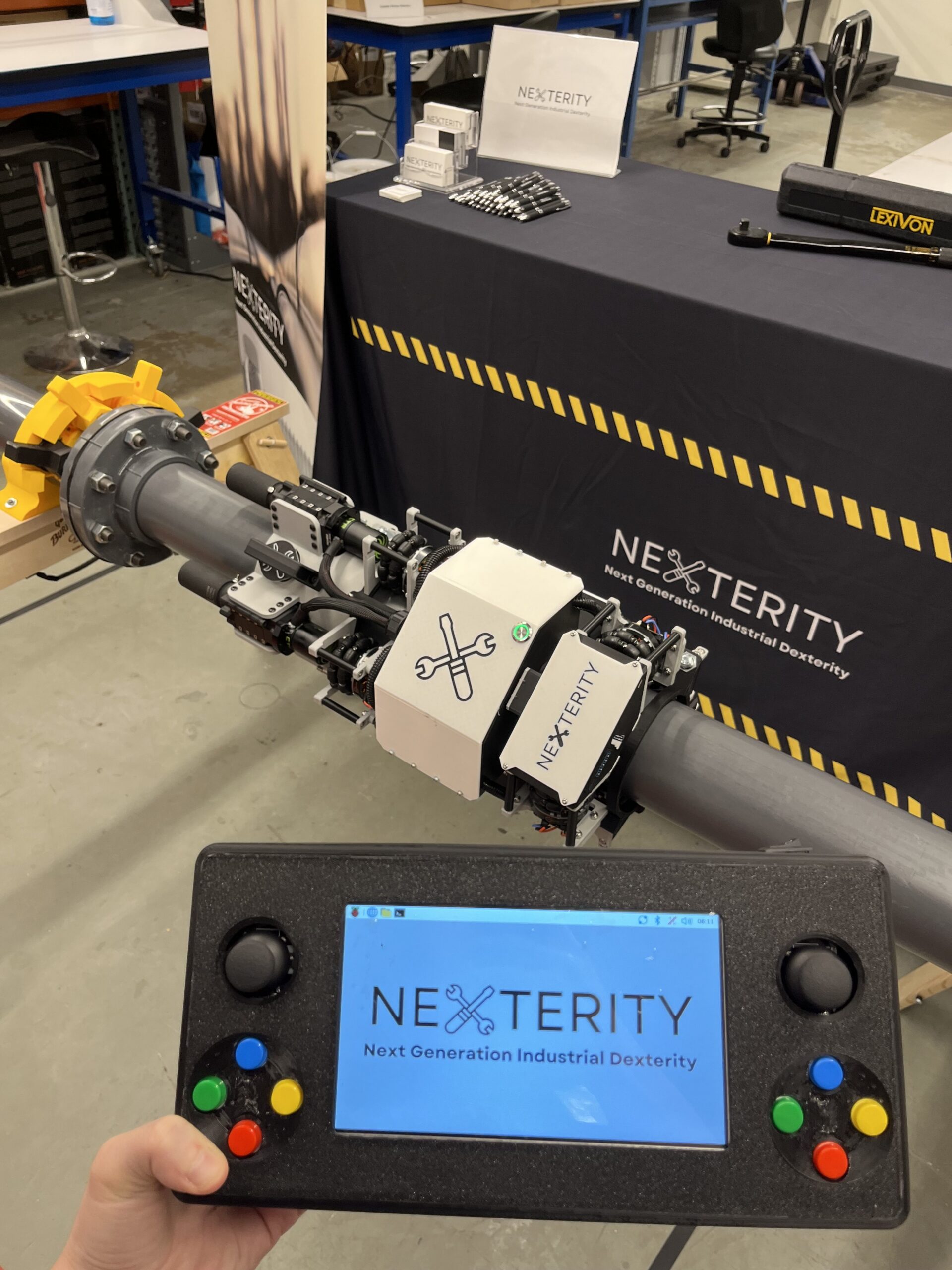 Nexterity’s robot handles four pipe bolts at a time