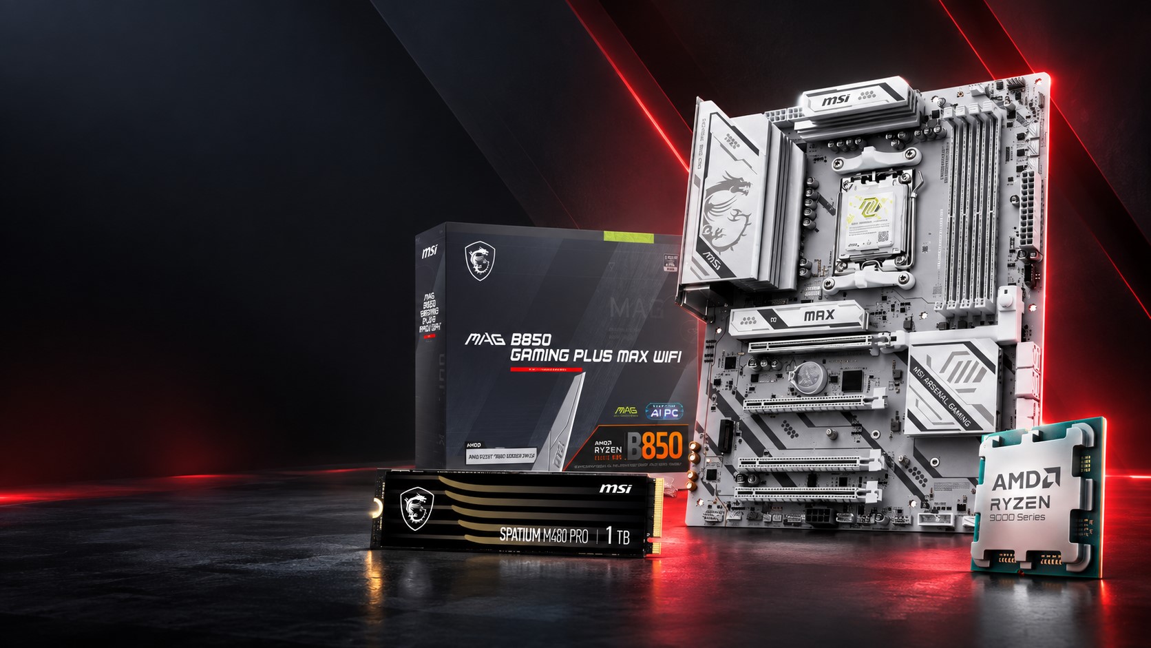 MSI Store Bundle Pairs Ryzen 7 9800X3D, B850 Board and 1TB SSD for $654