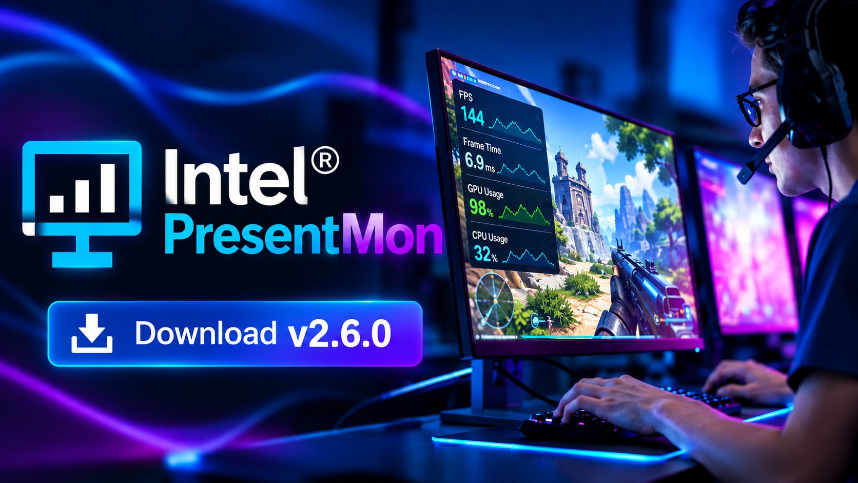 Intel PresentMon 2.6.0 Cuts CPU Usage by Up to 78%