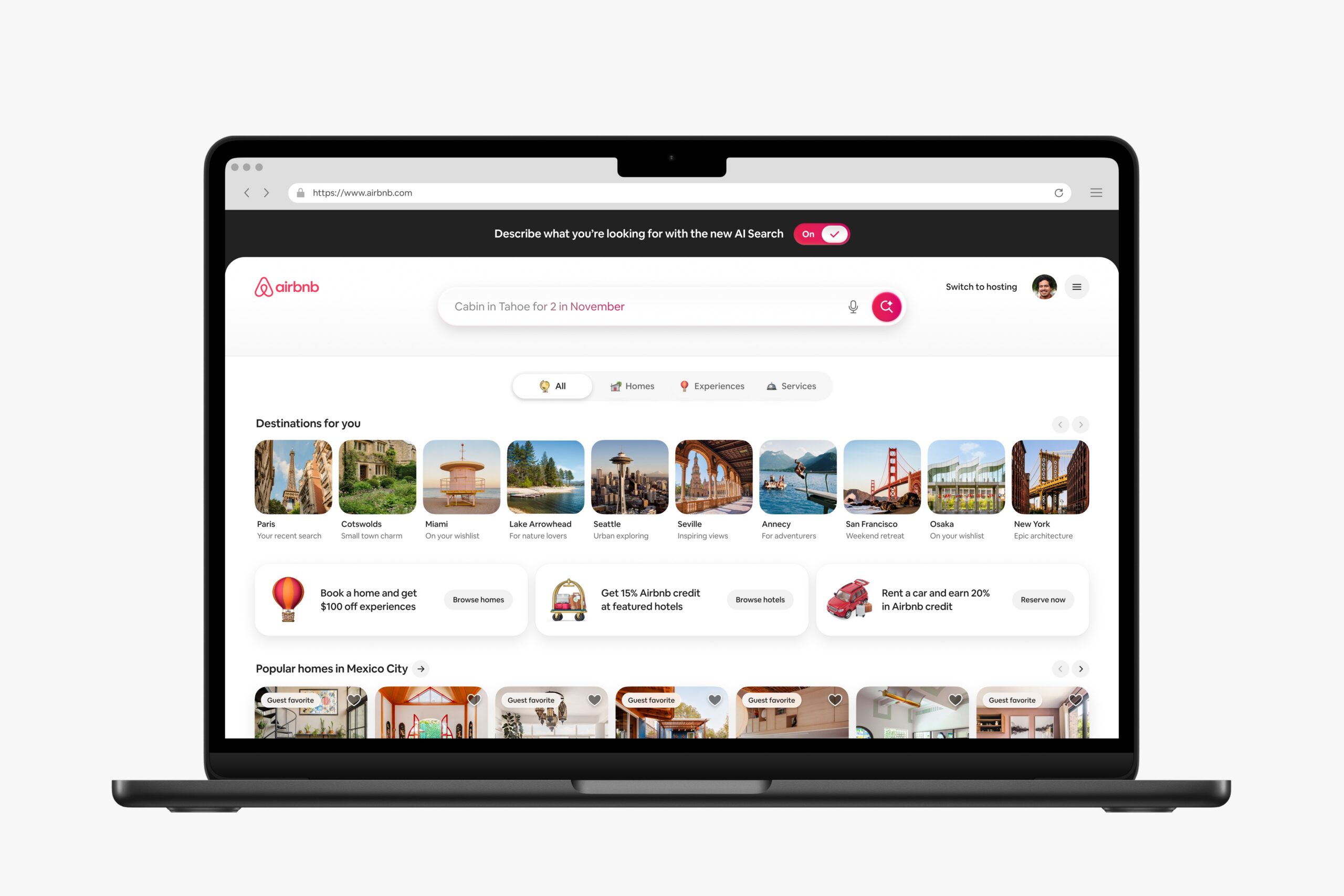 Airbnb adds AI search and social features
