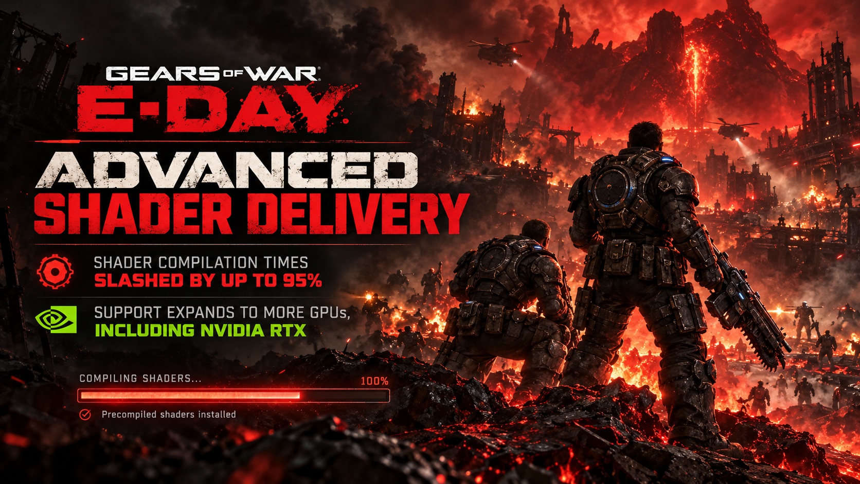 Microsoft Says Advanced Shader Delivery Cuts Compilation Times by About 95% in Gears of War: E-Day