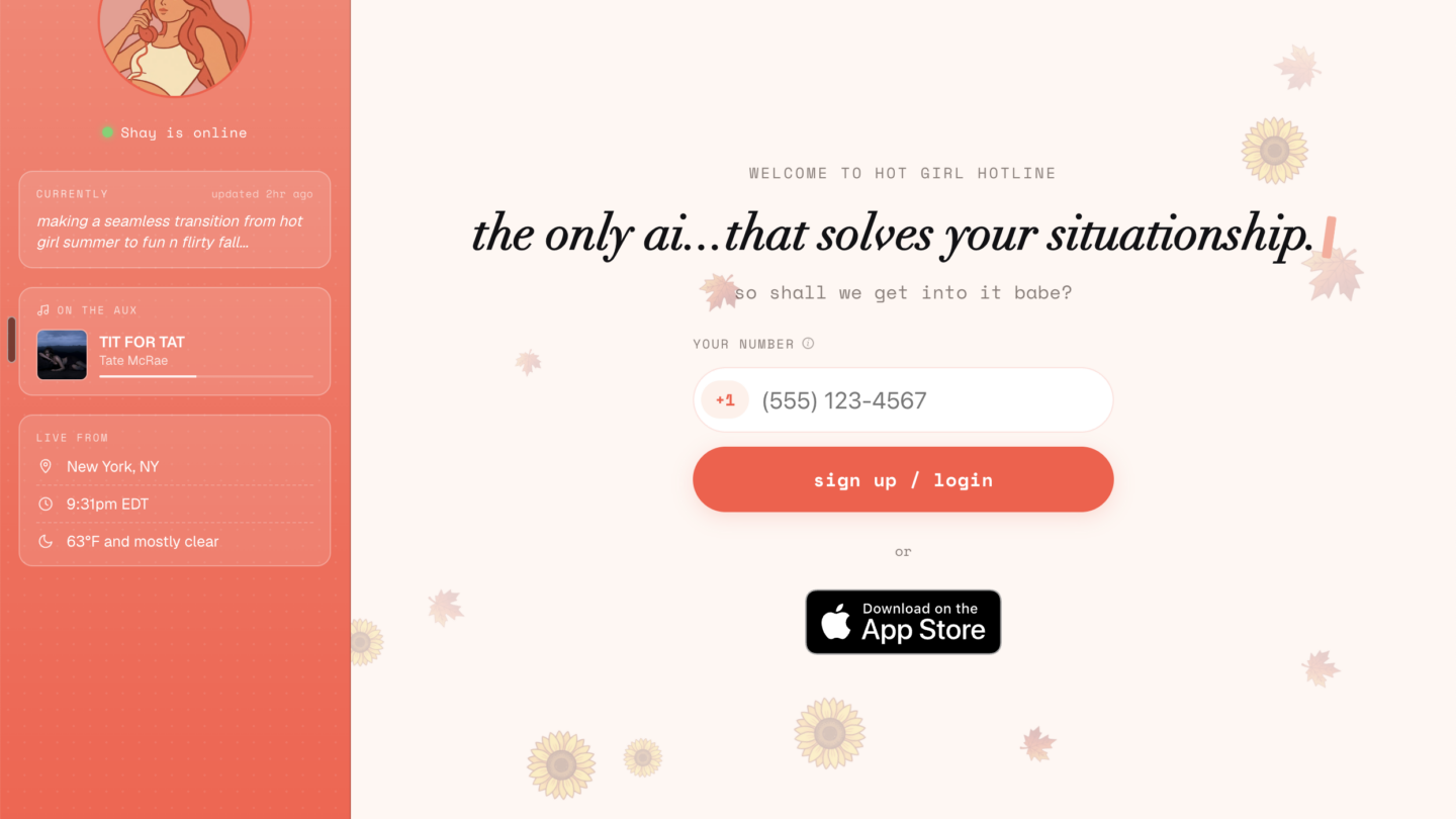 Hot Girl Hotline brings AI relationship advice to young women