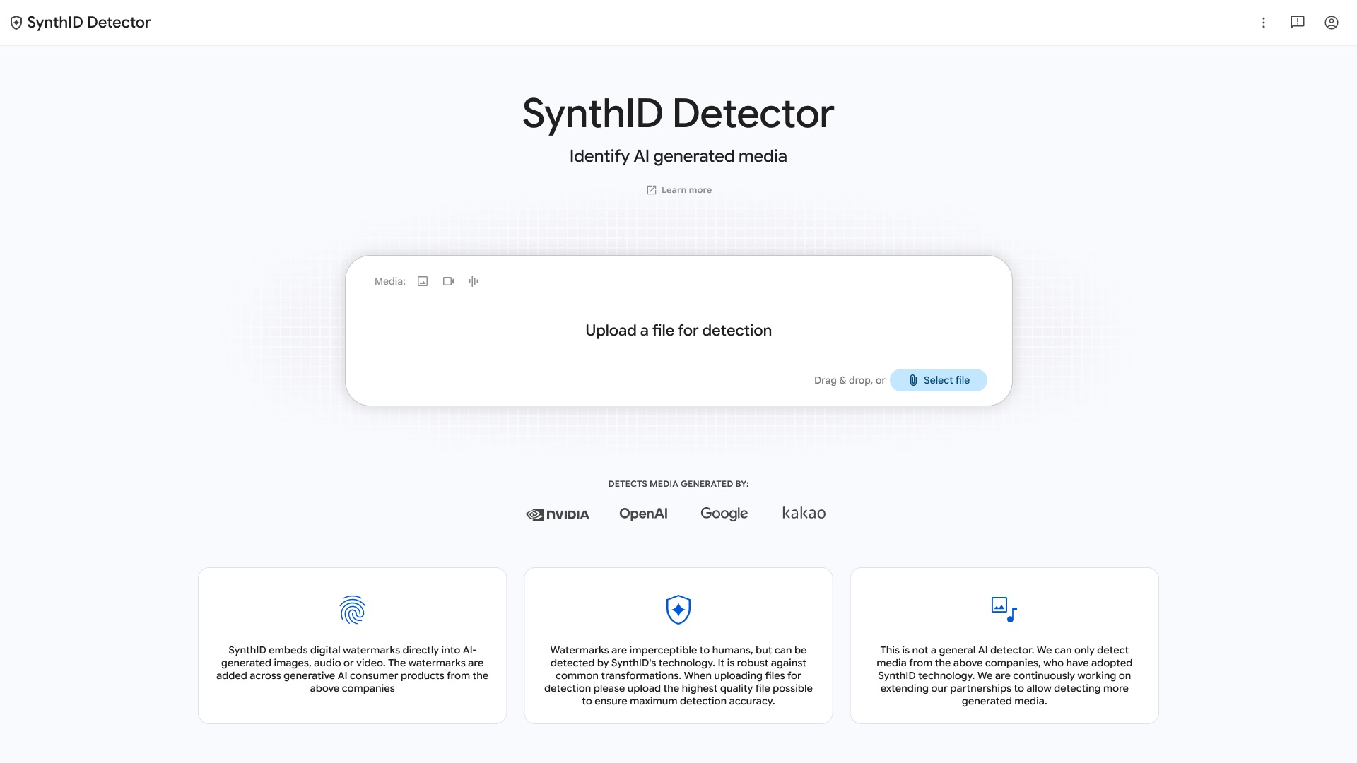 Google opens SynthID media verification website to everyone