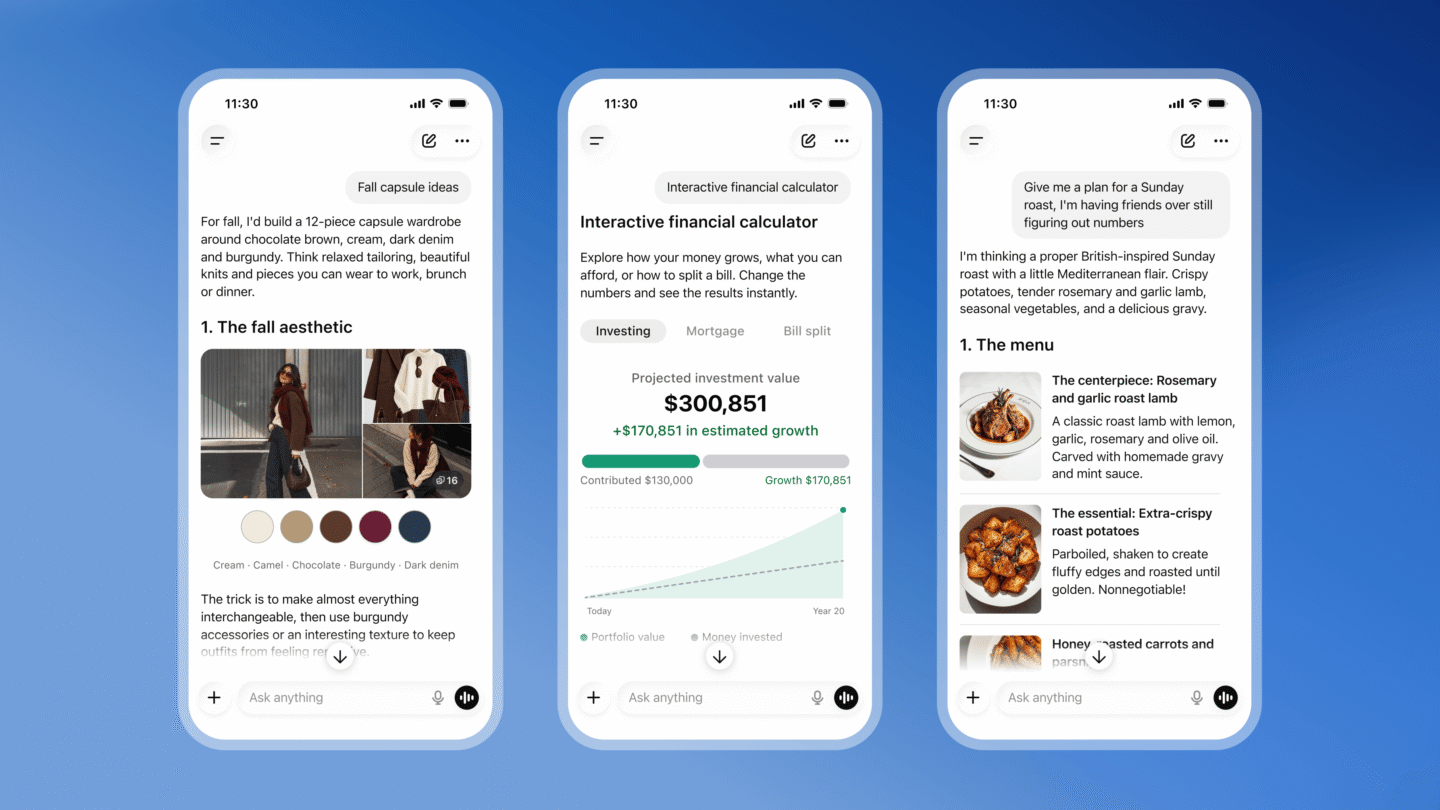 ChatGPT Intelligent UI adds interactive visuals to responses