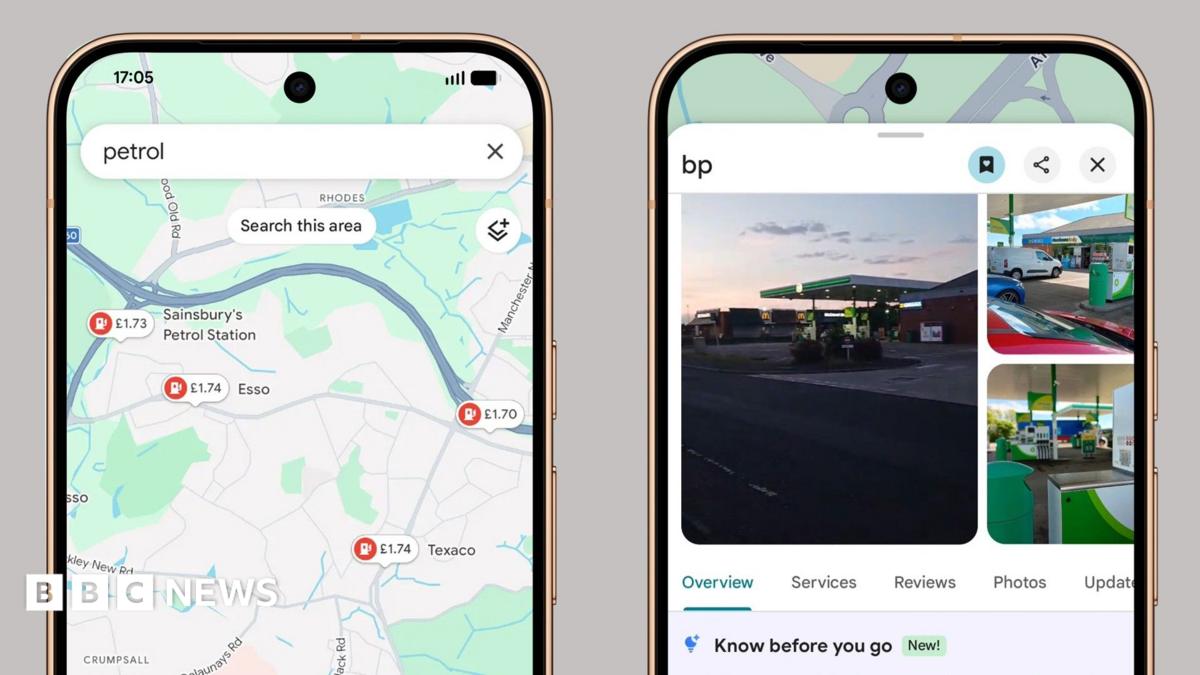 Google Maps adds UK petrol and diesel prices