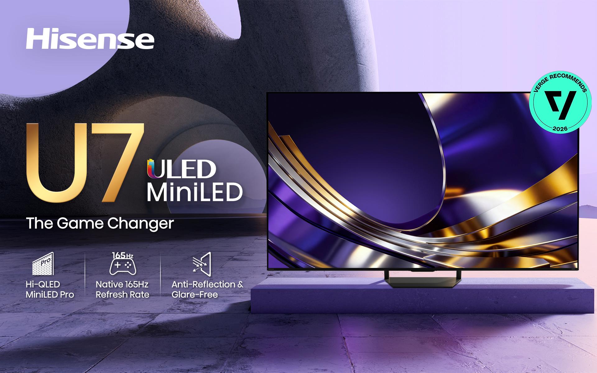Hisense U7 65-Inch Mini-LED TV Offers 3,000 Dimming Zones and VRR 330 Mode
