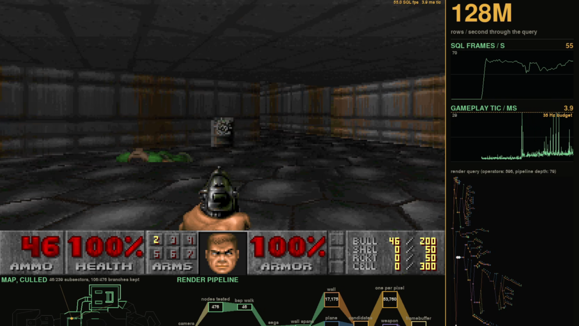 SQLDoom runs Doom inside a database at 35 fps