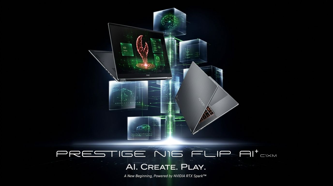 MSI Unveils 16-Inch Prestige N16 Flip AI+ With Up to 128GB RAM